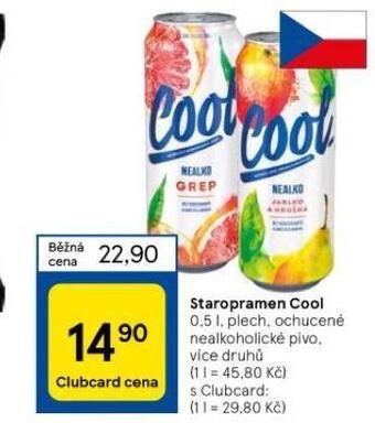 Tesco Pivo staropramen cool nealko nabídka