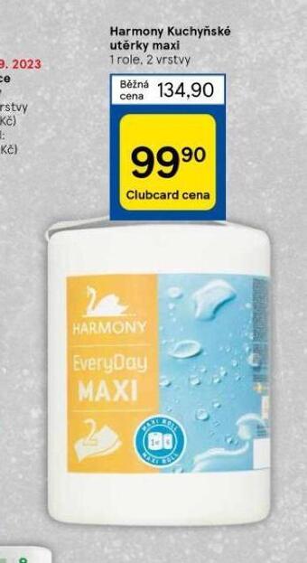 Tesco Harmony kuchyňské utěrky maxi nabídka