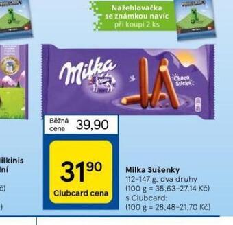Tesco Milka sušenky nabídka