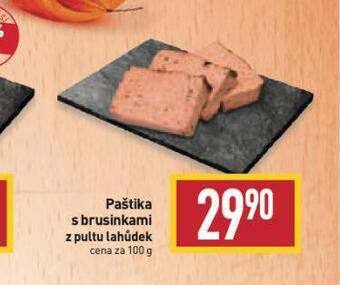 Billa Paštika s brusinkami nabídka