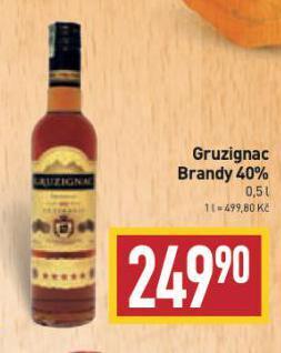 Billa Gruzignac brandy nabídka