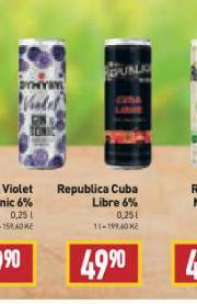 Billa Republica cuba libre nabídka