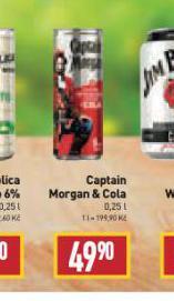 Billa Captain morgan & cola nabídka