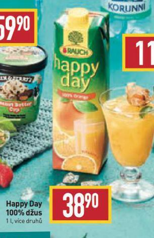 Billa Happy day 100% džus nabídka