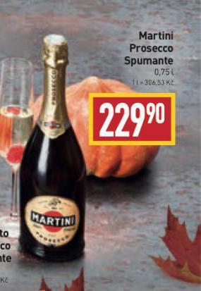 Billa Martini prosecco spumante nabídka