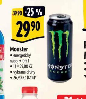 Albert Monster energy drink nabídka