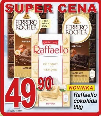 Hruška Raffaello čokoláda nabídka