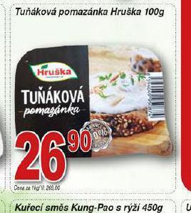 Hruška Tuňáková pomazánka nabídka