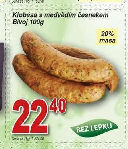 Hruška Klobása s medvědím česnekem nabídka