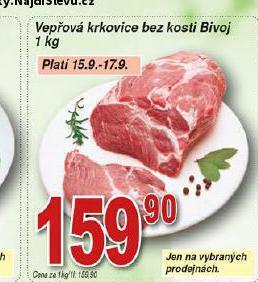 Hruška Vepřová krkovice bez kosti nabídka