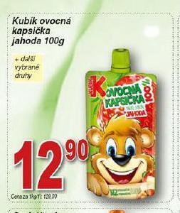 Hruška Kubík ovocná kapsička nabídka