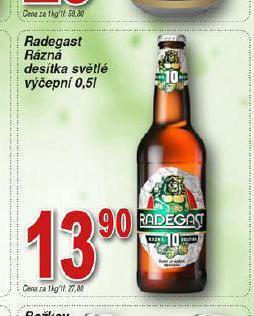 Hruška Pivo radegast nabídka