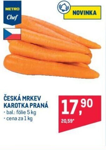 Makro ČESKÁ MRKEV KAROTKA PRANÁ nabídka