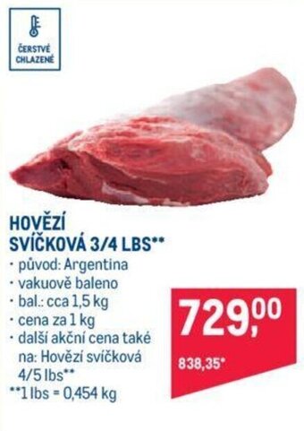 Makro HOVĚZÍ SVÍČKOVÁ 3/4 LBS nabídka