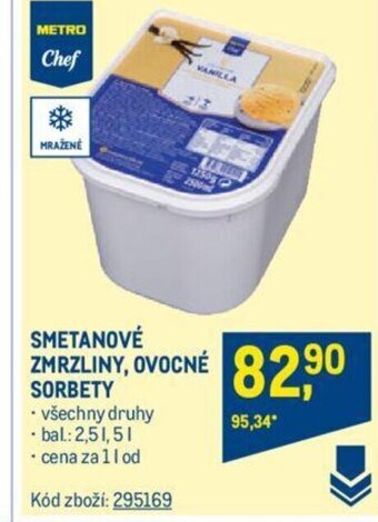 Makro SMETANOVÉ ZMRZLINY, OVOCNÉ SORBETY nabídka