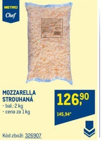 Makro MOZZARELLA STROUHANÁ nabídka