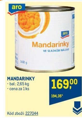 Makro MANDARINKY nabídka
