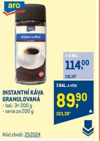 Makro INSTANTNÍ KÁVA GRANULOVANÁ nabídka