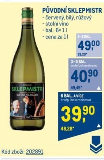 Makro PŮVODNÍ SKLEPMISTR nabídka