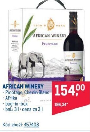 Makro AFRICAN WINERY nabídka