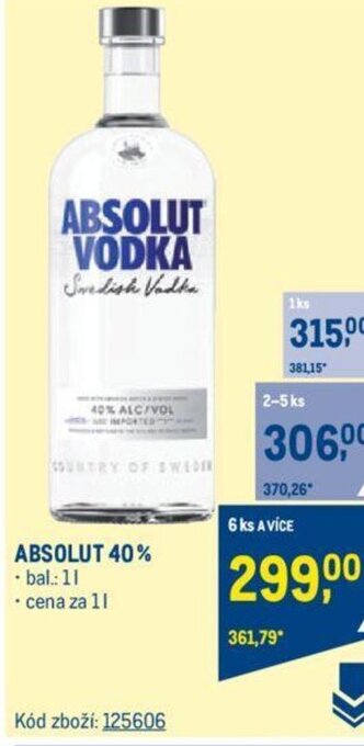 Makro ABSOLUT 40% nabídka