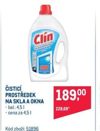 Makro ČISTICÍ PROSTŘEDEK NA SKLA A OKNA nabídka