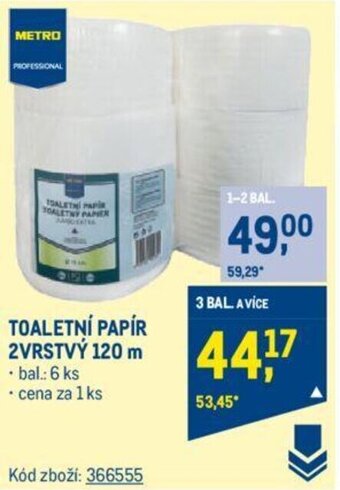 Makro TOALETNÍ PAPÍR 2VRSTVÝ 120 m nabídka
