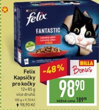 Billa Felix Kapsičky pro kočky nabídka
