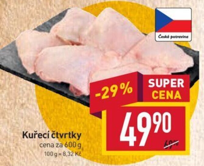 Billa Kuřecí čtvrtky nabídka
