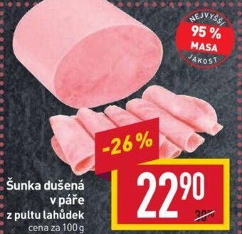 Billa Šunka dušená v páře z pultu lahůdek nabídka