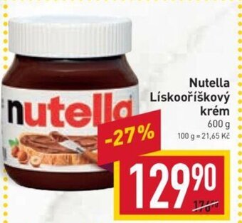 Billa Nutella Lískooříškový krém nabídka