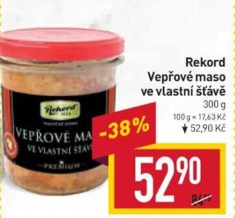 Billa Rekord Vepřové maso ve vlastní šťávě nabídka