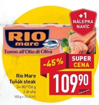 Billa Rio Mare Tuňák steak nabídka