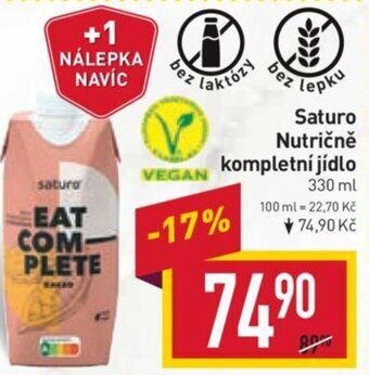 Billa Saturo Nutričně kompletní jídlo nabídka