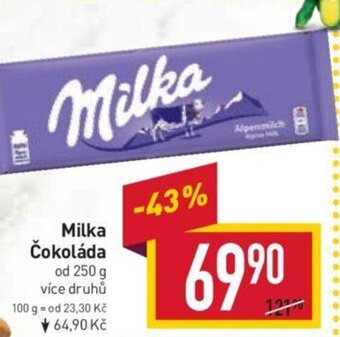 Billa Milka Čokoláda nabídka