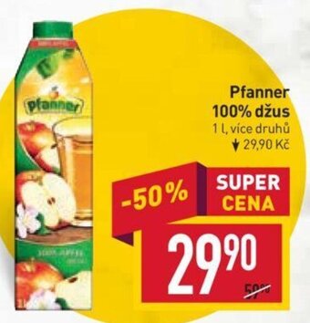 Billa Pfanner 100% džus nabídka