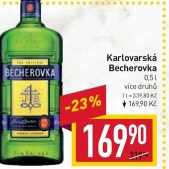 Billa Karlovarská Becherovka nabídka