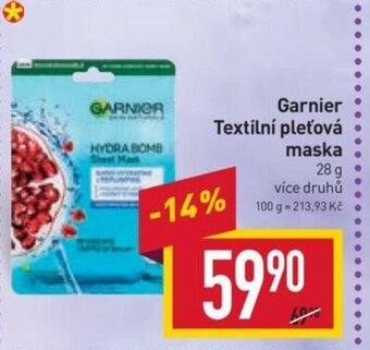 Billa Garnier Textilní pleťová maska nabídka