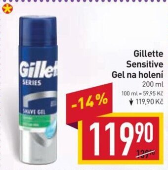 Billa Gillette Sensitive Gel na holení nabídka