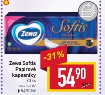 Billa Zewa Softis Papírové kapesníky nabídka
