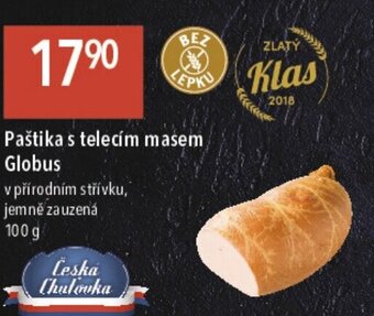 Globus Paštika s telecím masem Globus nabídka