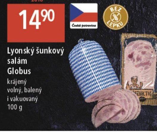 Globus Lyonský šunkový salám Globus nabídka