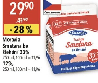 Globus Moravia Smetana ke šlehání 33% nabídka
