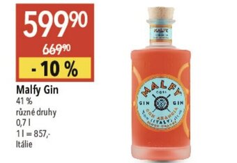 Globus Malfy Gin nabídka