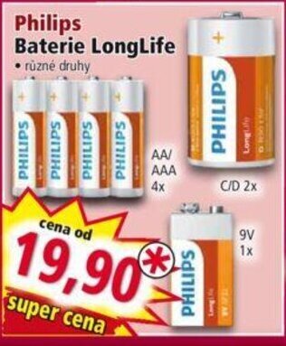 Norma Philips Baterie LongLife nabídka