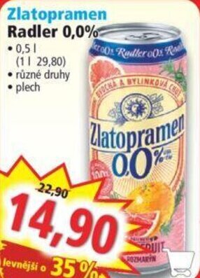 Norma Zlatopramen Radler 0,0% nabídka