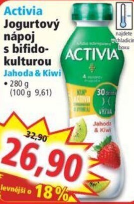 Norma Activia Jogurtový nápoj s bifido-kulturou Jahoda & Kiwi nabídka