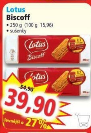 Norma Lotus Biscoff nabídka