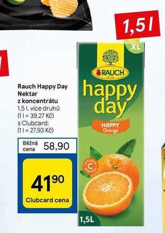 Tesco Rauch happy day nektar z koncentrátu 1,5 l nabídka
