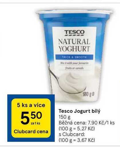 Tesco Tesco jogurt bílý 150 g nabídka